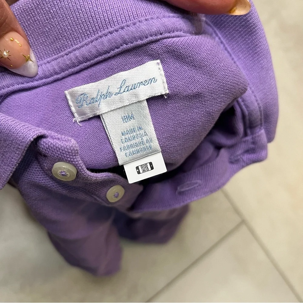 Bundle Ralph Lauren Kids' Green and Purple‎ Polo Shirts size 18 months